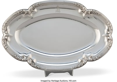 61135&colon; An Adolphe Boulenger Silver Serving Tray&comma; Paris&comma;