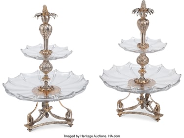 61137&colon; A Pair of Elkington & Co&period; Silvered Bronze and Cu