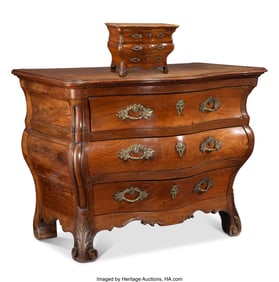 61231&colon; A French Louis XV Gilt Bronze-Mounted Walnut Com