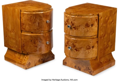 61300&colon; A Pair of Art Deco-Style Bird's Eye Maple Veneer