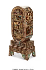 61302&colon; An Egyptian-Revival Painted and Inlaid Specimen