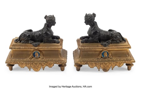 61076&colon; A Pair of French Régence-Style Gilt and Patinat
