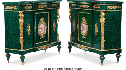 61079&colon; A Pair of Louis XV-Style Gilt Bronze-Mounted Mal