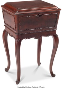 61158&colon; A Victorian Mahogany Teaboy with Interior Fittin