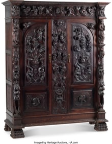 61320&colon; An Italian Renaissance Revival Walnut Two-Door W