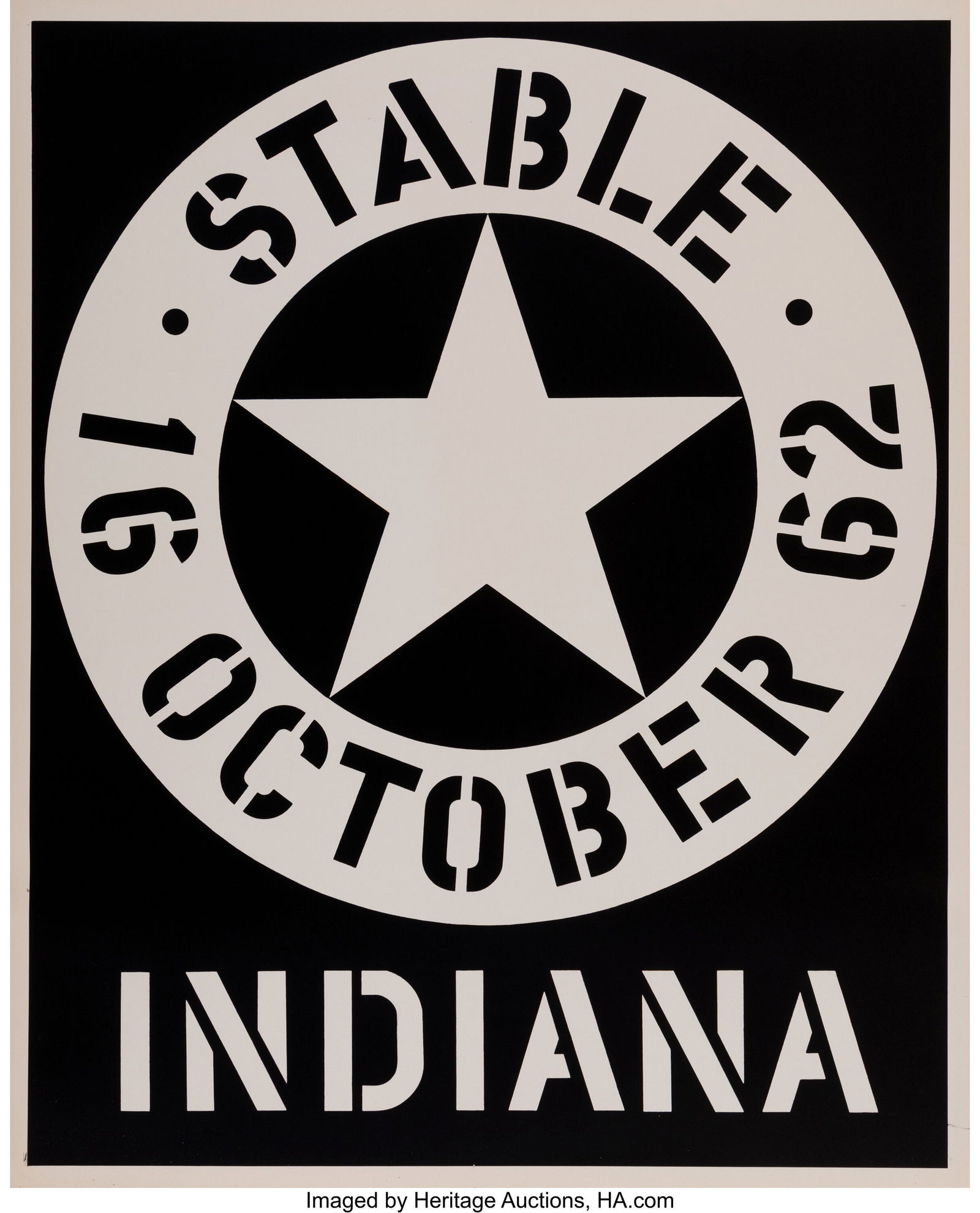 Robert Indiana (1928-2018) Stable, 1962 Screenpr (1 of 2)