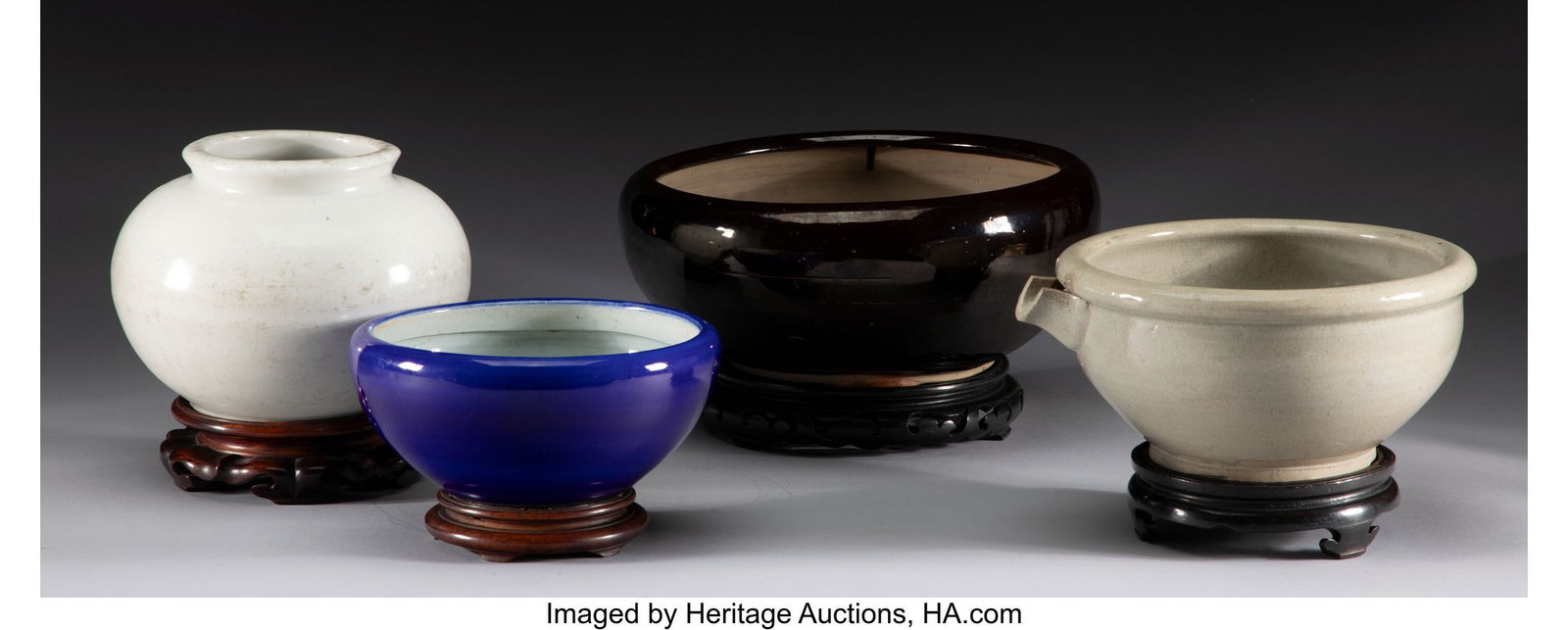 A Group of Four Asian Ceramic Vessels Marks to o (1 of 6)