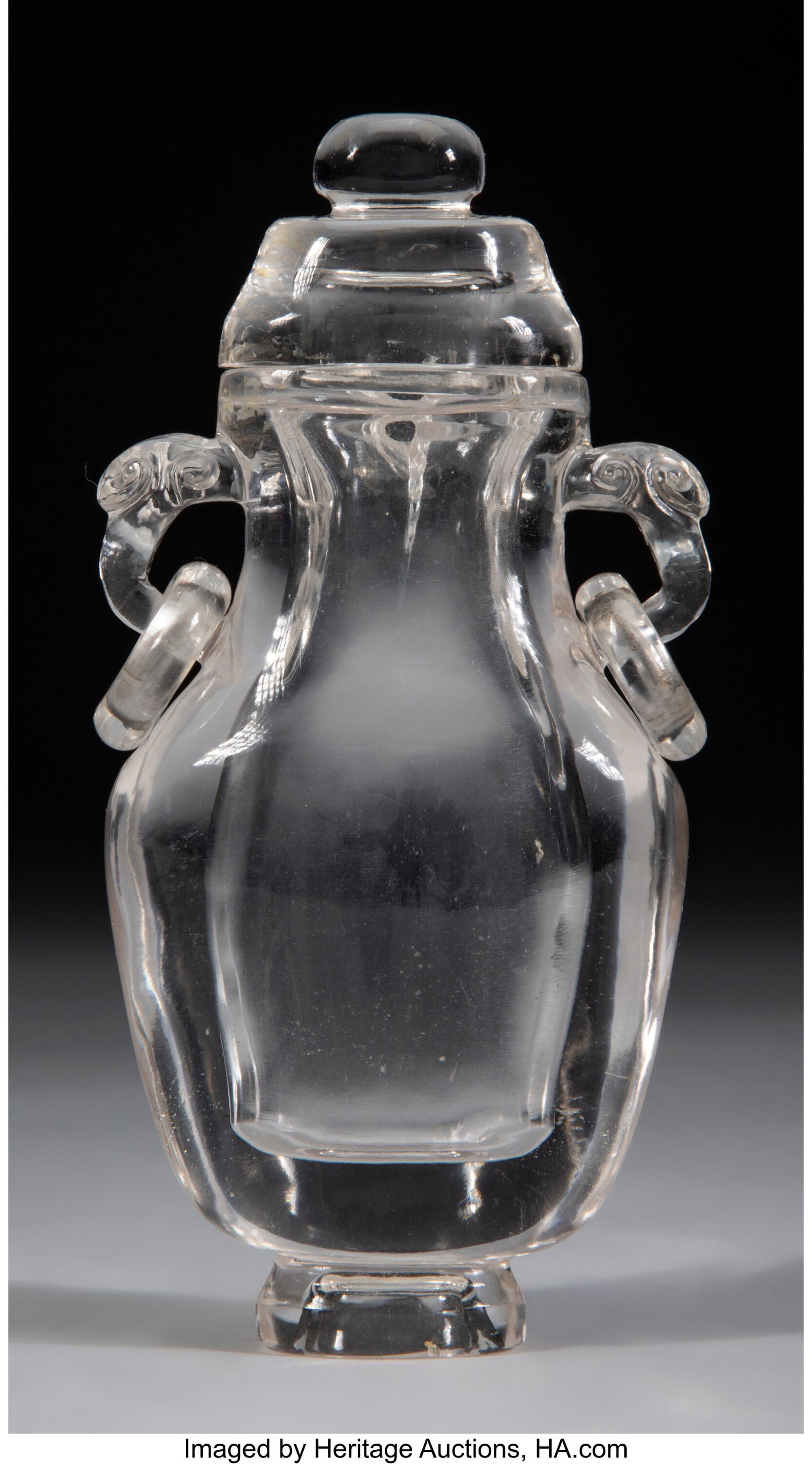 A Miniature Chinese Rock Crystal Double-Handled (1 of 3)