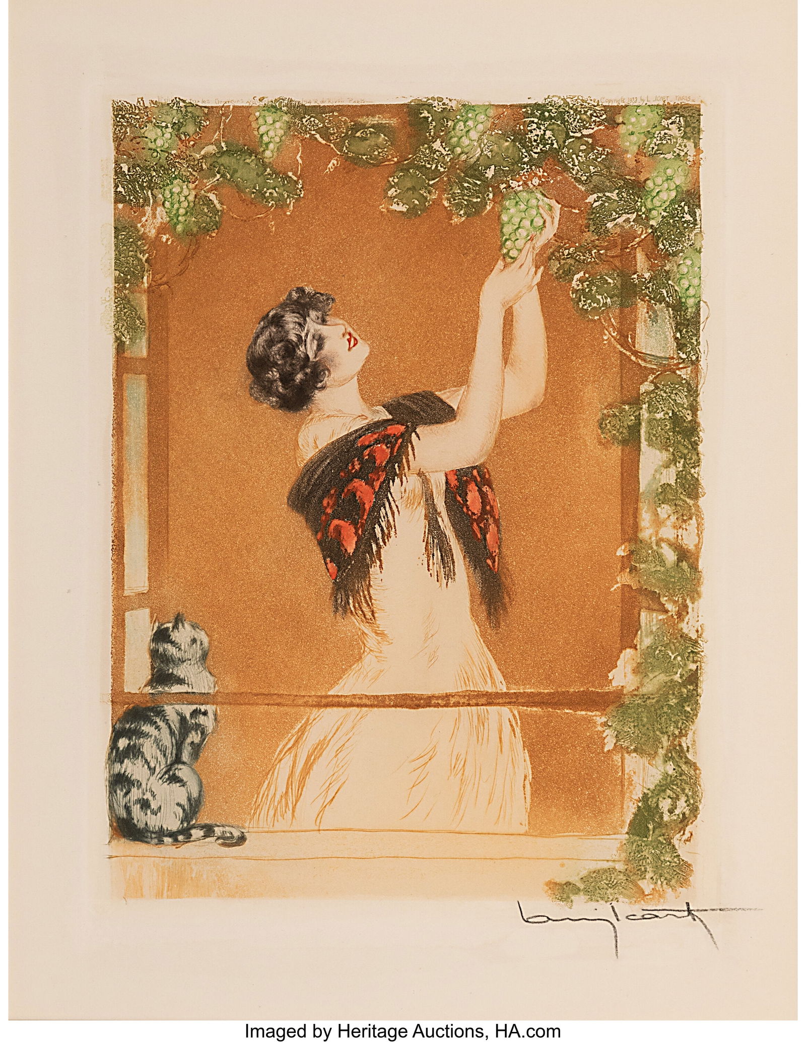 Louis Icart (French, 1888-1950) Spring, from The (1 of 3)