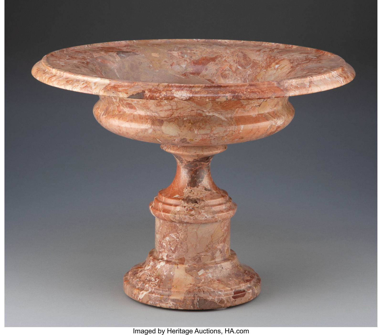 A Continental Marble Tazza, 20th century 12 x 15 (1 of 2)