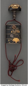 78136&colon; A Japanese Mixed-Metal Inro with Ojime&comma; 19th cen