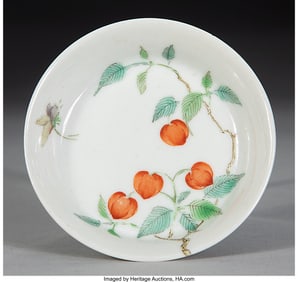 78069&colon; A Chinese Iron-Red Decorated Saucer Dish&comma; Late Q