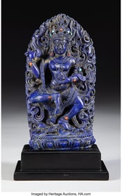 78115&colon; A Tibetan Lapis Lazuli Carved Figure of Kurukull