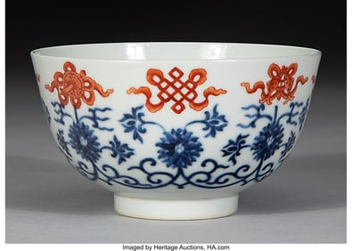 78072&colon; A Chinese Underglazed Blue and Iron-red Decorate