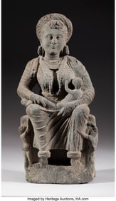 78118&colon; A Gray Schist Carving Representing the Goddess H