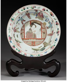 78079&colon; A Large Chinese Export Famille Rose Beauties Bas