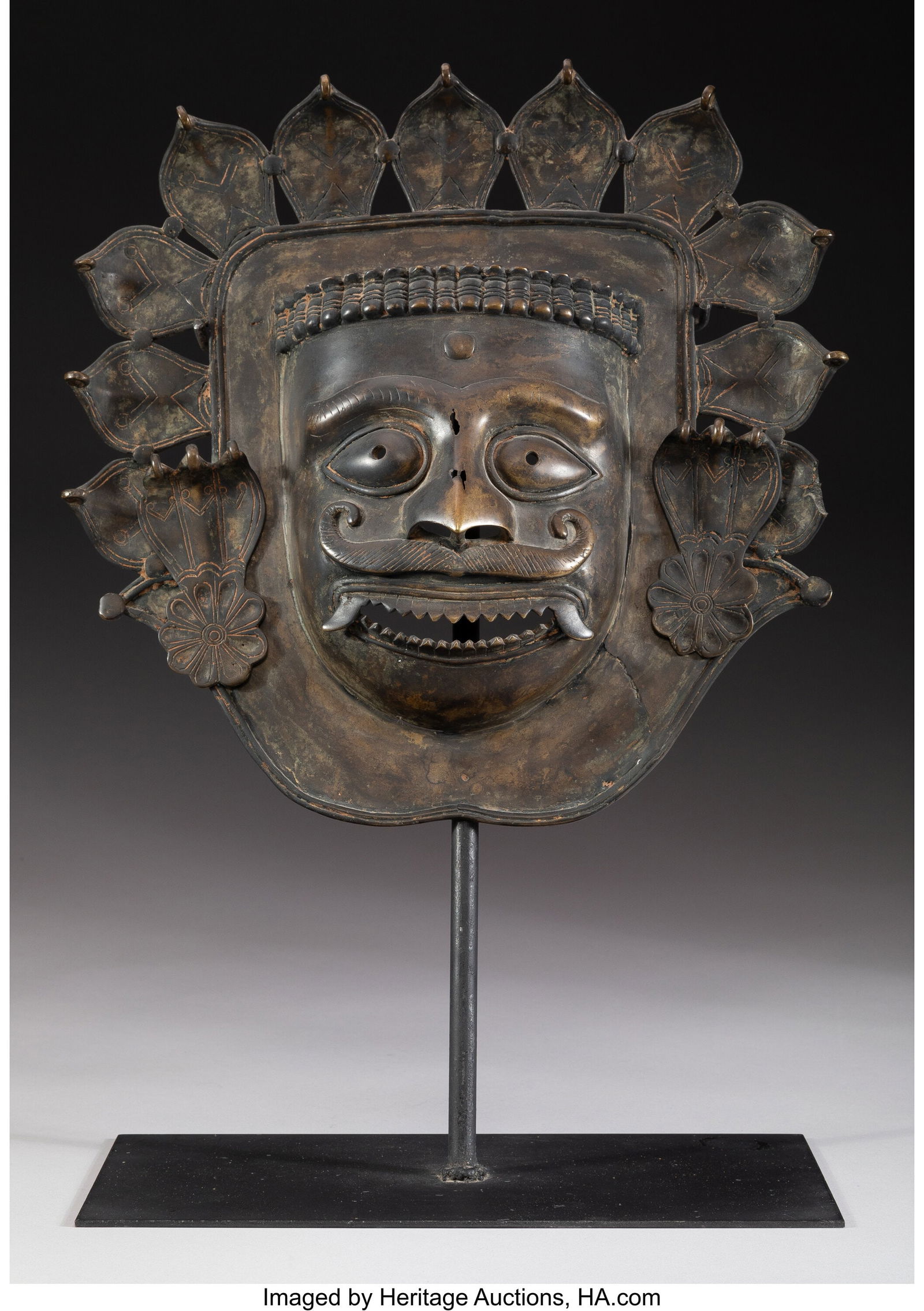 A Patinated Metal Mask of Bhuta, 19th century 14 (1 of 2)