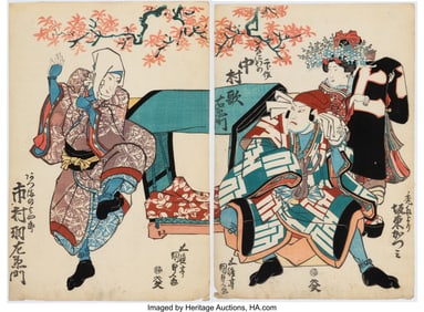 78228&colon; Utagawa Kunisada &lpar;Japanese&comma; 1786-1864&rpar; Actors Ba