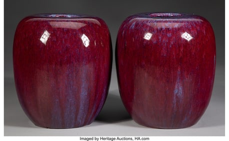 78211&colon; A Pair of Chinese Flambé-Glazed Jars&comma; 20th cent