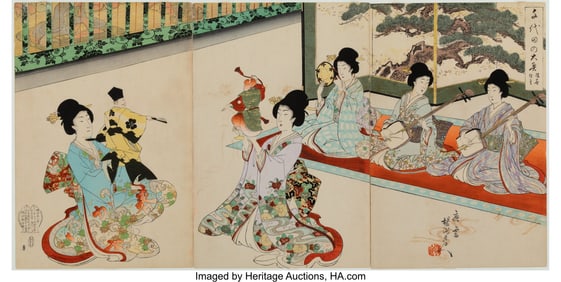 78234&colon; Yoshu Chikanobu &lpar;Japanese&comma; 1838-1912&rpar; Puppet Pla