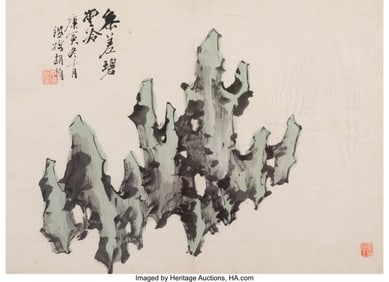 78224&colon; Chinese School &lpar;20th Century&rpar; Scholars Rocks Ink