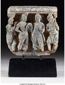 78247&colon; A Carved Gandharan Schist Fragment of the Buddha