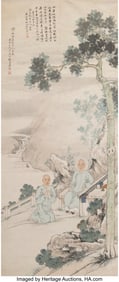 78226&colon; Zhang Fukang &lpar;Chinese&rpar; Scholars Ink and color on