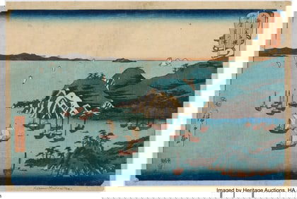 78215&colon; Utagawa Hiroshige I &lpar;Japanese&comma; 1797-1858&rpar; Harbor