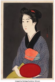 78253&colon; Hashiguchi Goy&omacr; &lpar;Japanese&comma; 1880-1921&rpar; Woman Hol