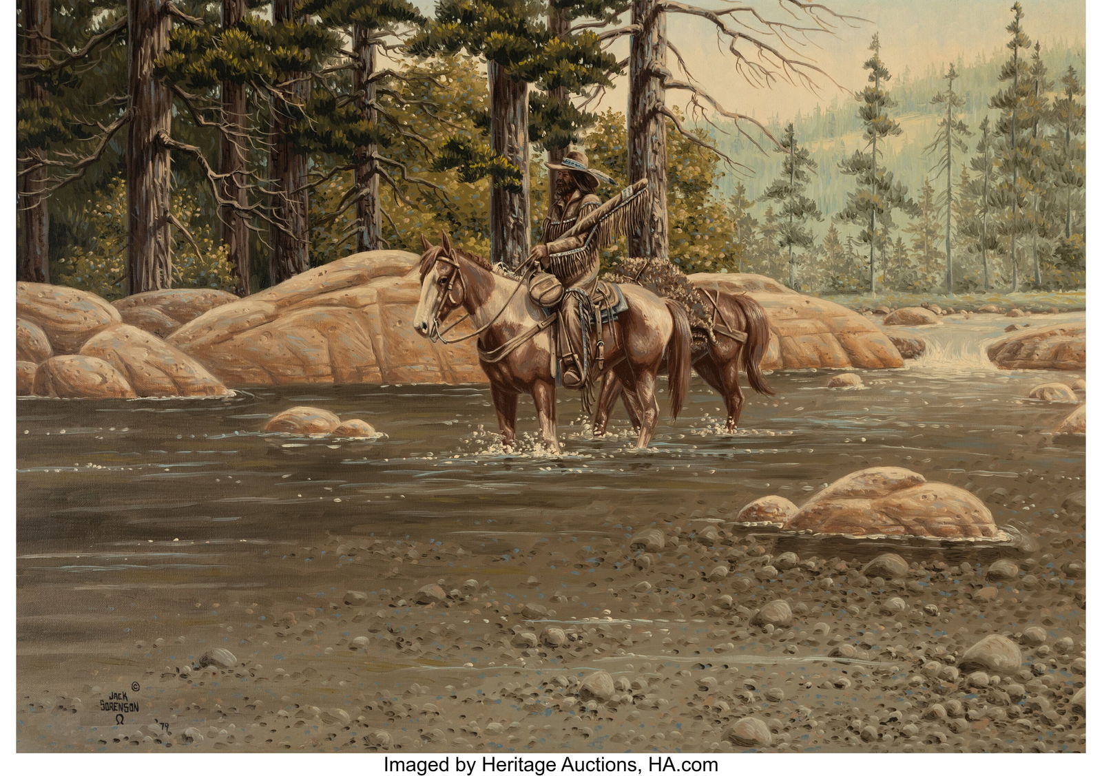 Jack Sorenson (American, 1955) Indian Country, 1: Jack Sorenson (American, 1955) Indian Country, 1979 Oil on canvas 24 x 36 inches (61.0 x 91.4 cm) Signed lower left: Jack / Sorenson / 79 Si