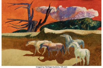 46106&colon; Millard Sheets &lpar;American&comma; 1907-1989&rpar; Evening Hor