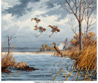 46073&colon; David A&period; Maass &lpar;American&comma; b&period; 1929&rpar; Black Ducks