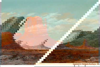 46081&colon; Ray Swanson &lpar;American&comma; 1937-2004&rpar; Sunset at Monu