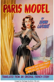 18043&colon; British Artist &lpar;20th Century&rpar; Paris Model paperb