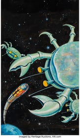 18078&colon; British Artist &lpar;20th Century&rpar; Space Train paperb