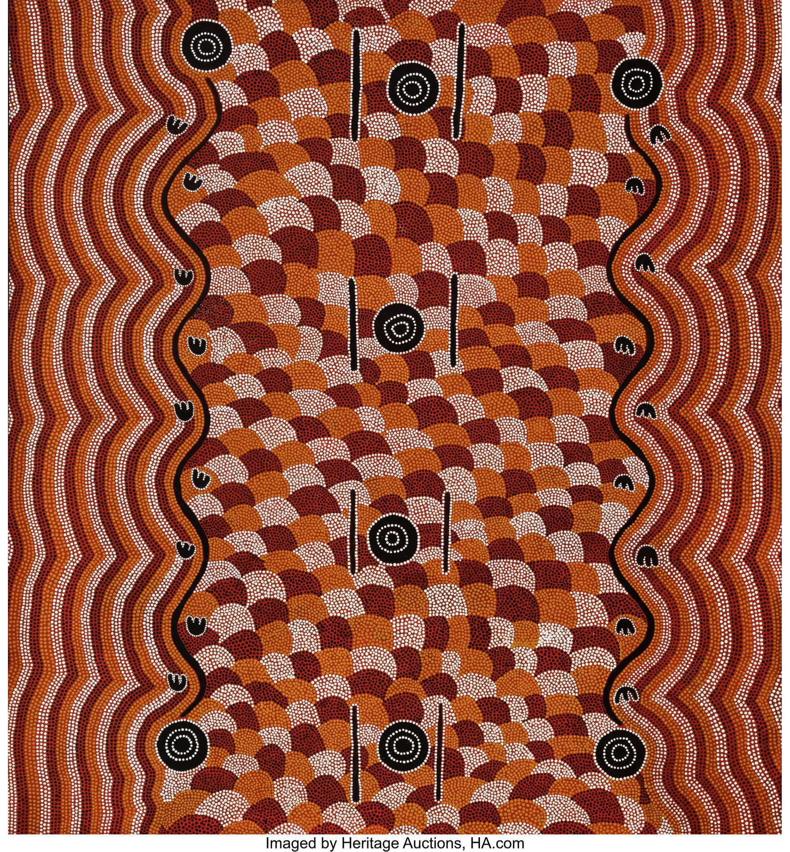 Jeannie Nungarrayi Egan (b. 1948) Kangaroo Rat, (1 of 3)