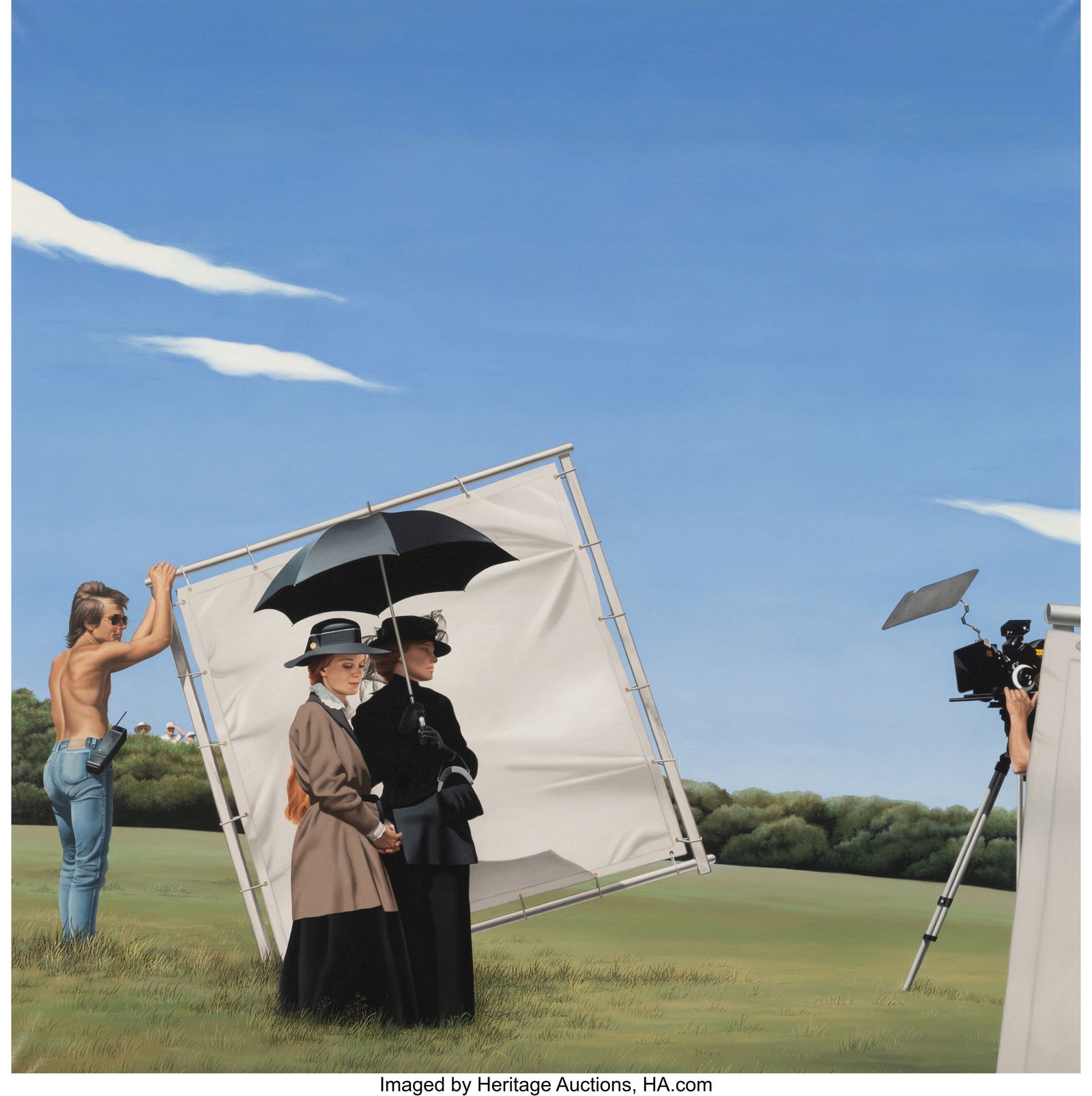 Ross Watson (b. 1962) Actress- First Take from A: Ross Watson (b. 1962) Actress- First Take from Always Afternoon series, 1989 Oil on canvas 54 x 54 inches (137.2 x 137.2 cm) Singed and dated lower right