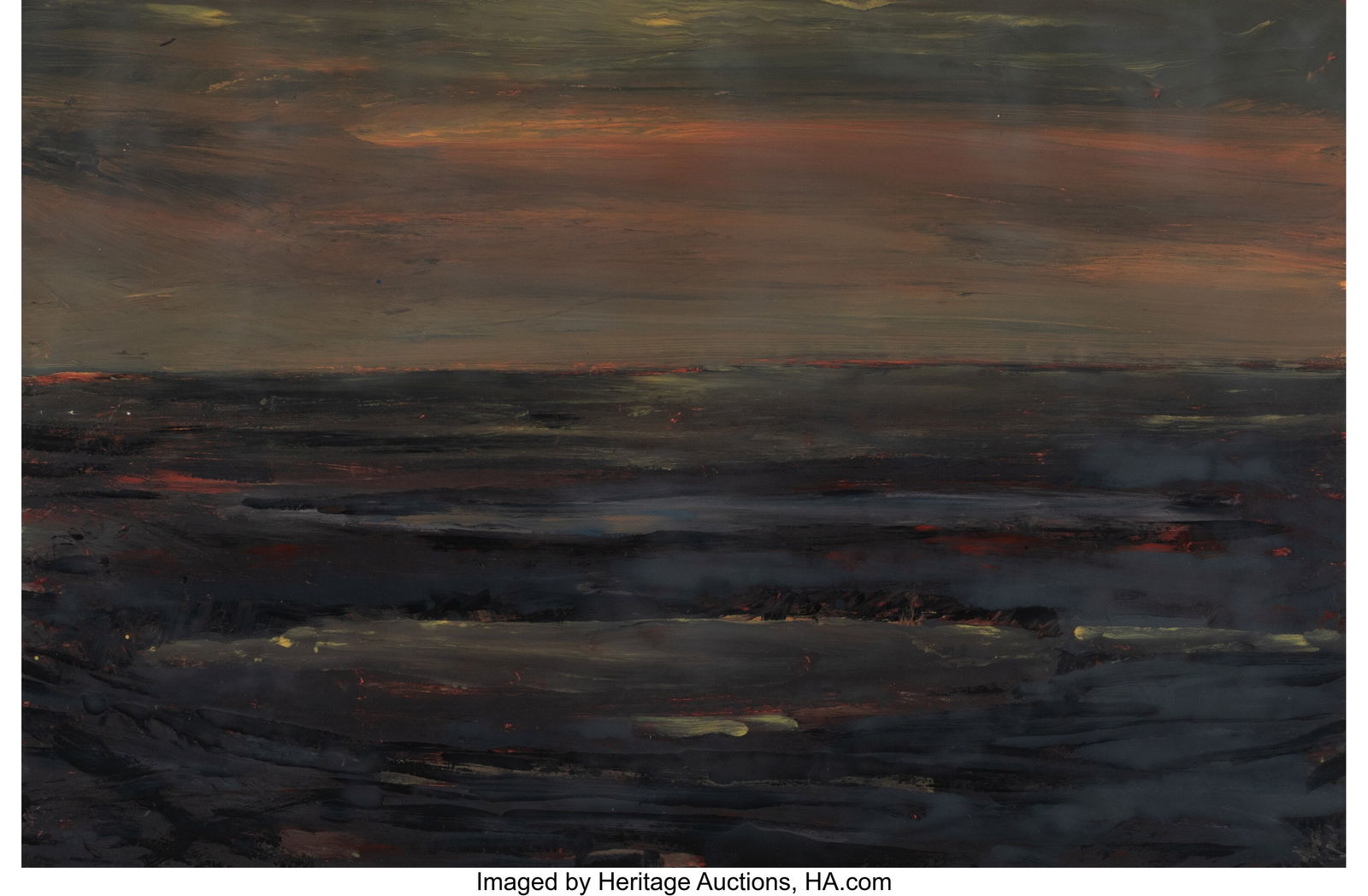 Tim Maguire (b. 1958) Untitled (Dark Brown Abstr (1 of 2)