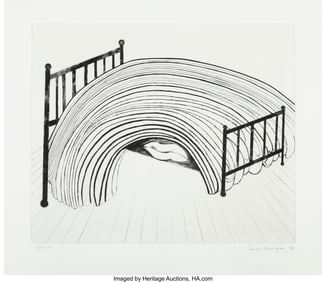 40078: Louise Bourgeois (1911-2010) Bed, 1997 Engraving