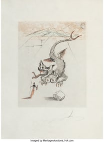 40006: Salvador Dalí (1904-1989) Le dragon vert, from