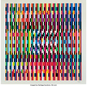40083: Yaacov Agam (b. 1928) Untitled Screenprint in co