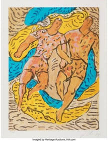 40089: Sandro Chia (b. 1946) Athletes, from The Officia