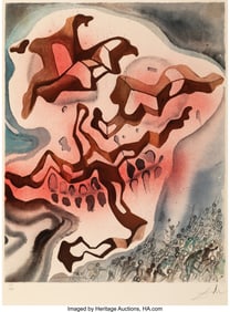 40037: Salvador Dalí (1904-1989) Yeah, Though I Walk T