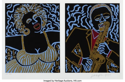 40053: Faith Ringgold (1930) Mama Can Sing; Papa Can Bl