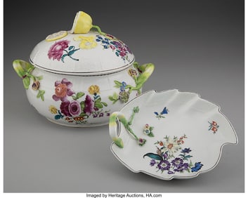 29002&colon; A Continental Covered Tureen and A Herend Leaf-F