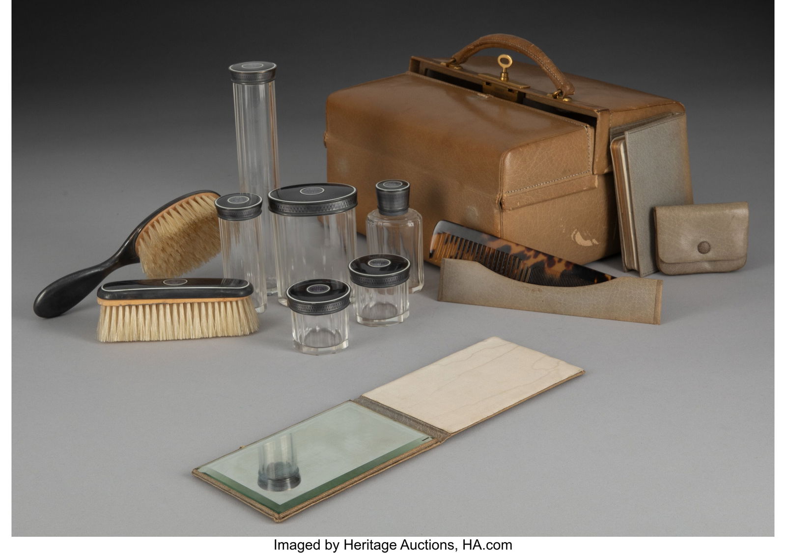 A French Leather and Guilloché Enameled Metal V (1 of 5)