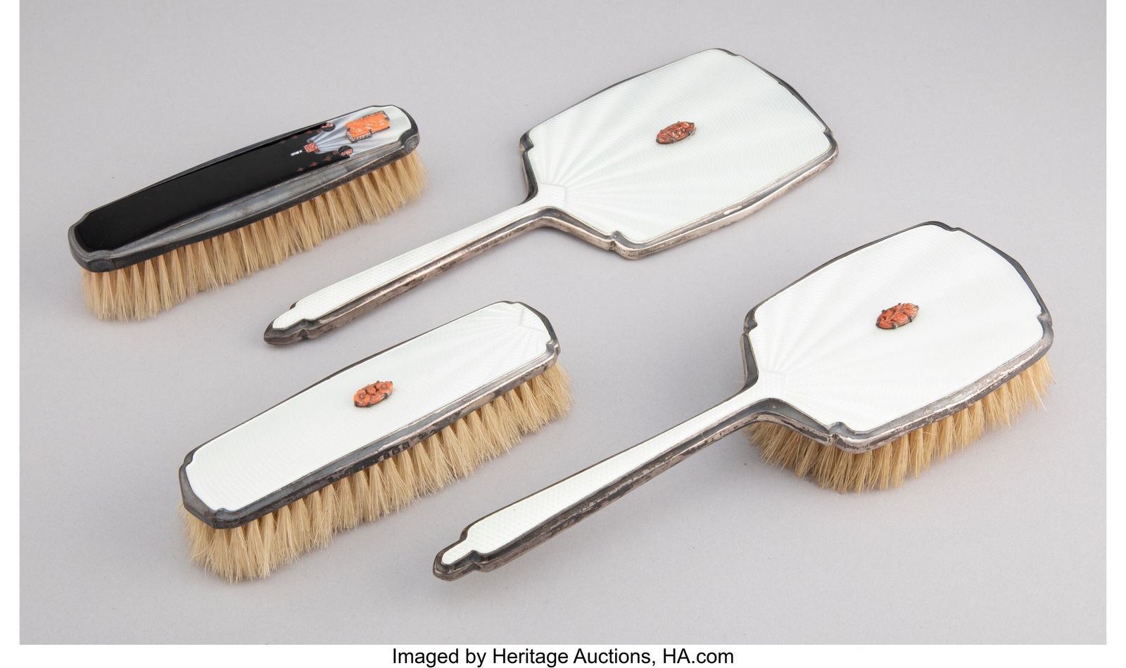 A Four-Piece Albert Carter Guilloché Enameled S (1 of 3)