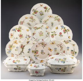 29020&colon; A Group of Fourteen Herend Floral Faience Servic