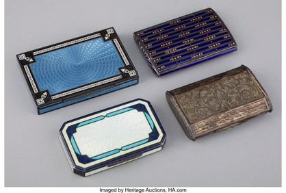 29039&colon; Four Silver Cigarette Cases&comma; first half 20th cen