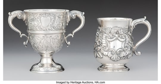 29054&colon; Two Irish Silver Cups&comma; Dublin&comma; 1762-1814 Marks t
